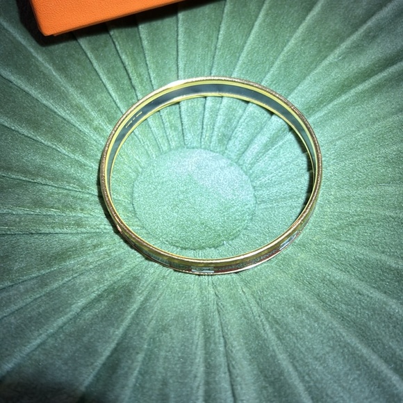 Hermes Cloisonné Red Multicolor Enamel Bangle Bracelet🖤❤️💛 - Picture 9 of 10